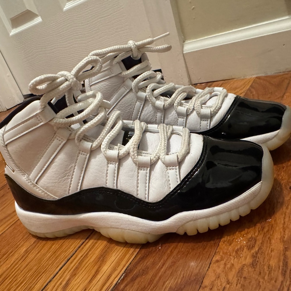 Jordan Kids Black and White High-Top Sneakers